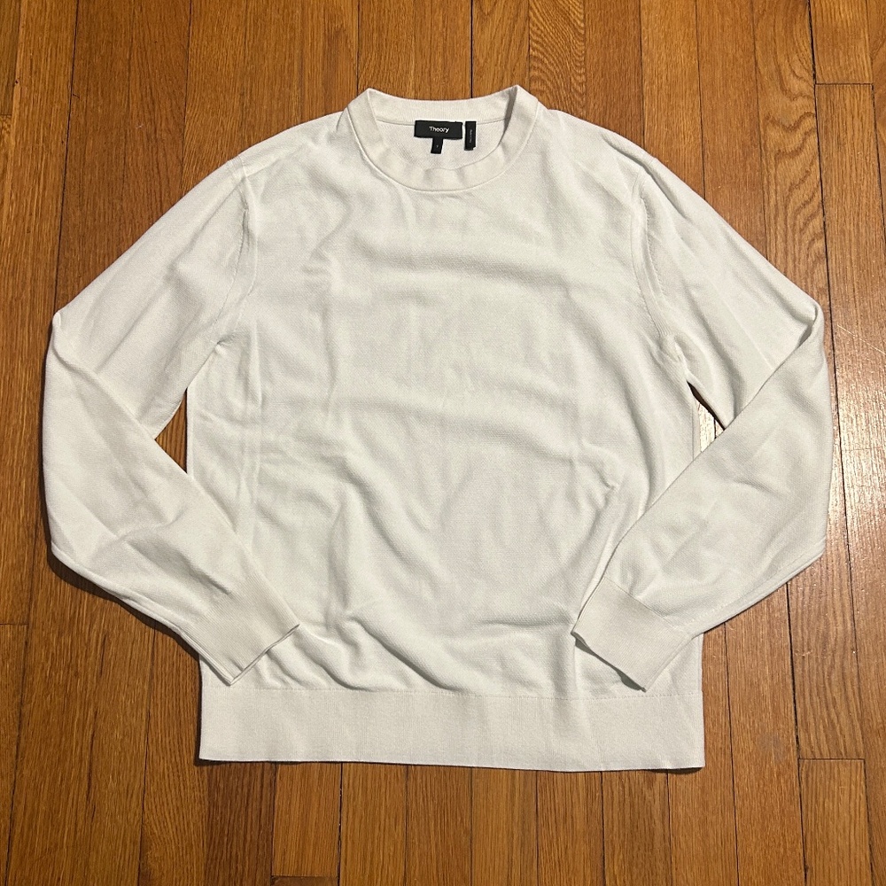 Theory White Knit Sweater Men’s S